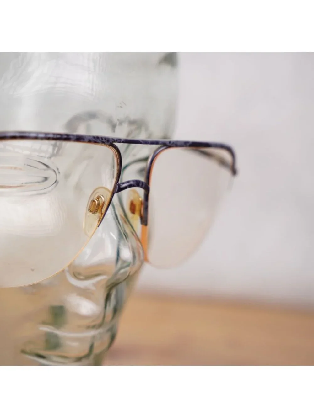 VTG Revue R2040 Aviator Glasses W/ Marbled Purple Pattern Frame Only 60-16 Italy